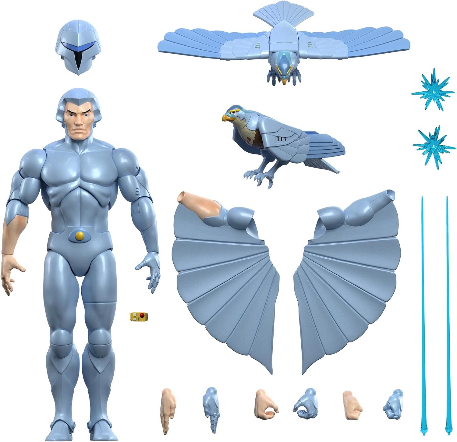 Super7 ULTIMATES! SilverHawks Steelwill (VAC Metal Toy Version) - 7" SilverHawks Action Figure with Accessories Classic Cartoon Collectibles - Image 12